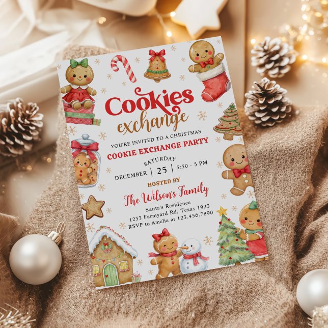 Lebkuchen-Weihnachtsplätzchen-Tauschparty Einladung (Von Creator hochgeladen)