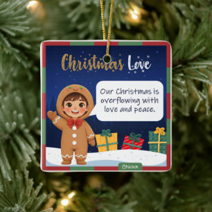Lebkuchen-Weihnachtsschmuck Keramikornament