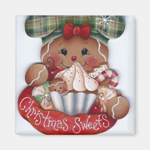 Lebkuchen-WeihnachtsSüßigkeitens-Magnet Magnet