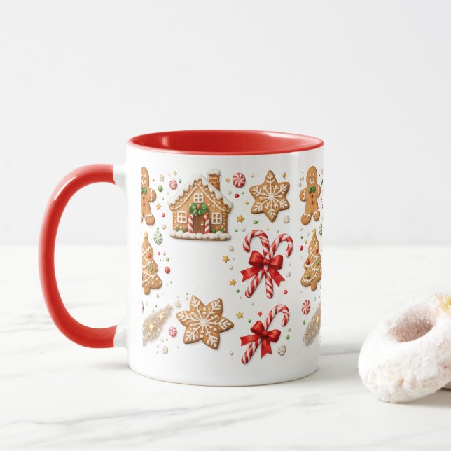 Lebkuchen-Weihnachtstasse Tasse (Mit Donut)