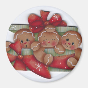 Lebkuchen-Weihnachtstrio-Magnet Magnet