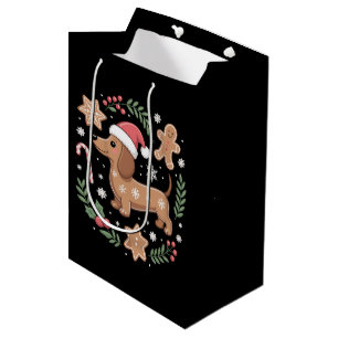 Lebkuchen Wiener Hund Liebhaber Dachshund Weihnach Mittlere Geschenktüte