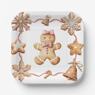 Lebkuchen Winter-Weihnachtsteller Pappteller