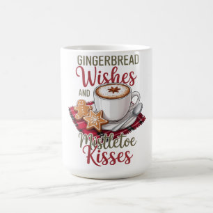 Lebkuchen-Wünsche und Mistelzweig-Küsse Weihnachte Kaffeetasse
