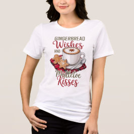 Lebkuchen-Wünsche und Mistelzweig-Küsse Weihnachte Tri-Blend Shirt