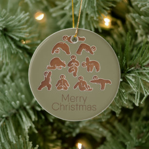 Lebkuchen-Yoga-Kreisschmuck Keramik Ornament