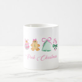 Lebkuchen, Zuckerstange und Pastell-Weihnachtsbaum Kaffeetasse