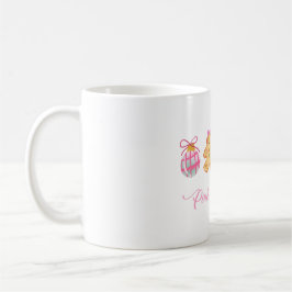 Lebkuchen, Zuckerstange und Pastell-Weihnachtsbaum Kaffeetasse