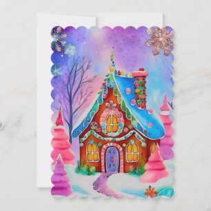 Lebkuchendesign 7 Weihnachtskarte Feiertagskarte