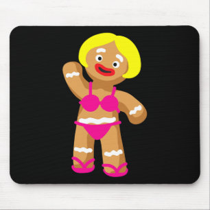 Lebkuchenfrau im Bikini Weihnachten im Juli Teil Mousepad