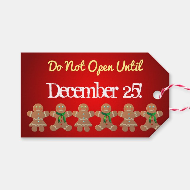 Lebkuchengebäck Feiertag Geschenkanhänger (Vorderseite (Horizontal))