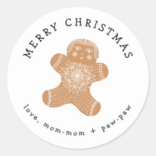 Lebkuchengeschenksticker Runder Aufkleber