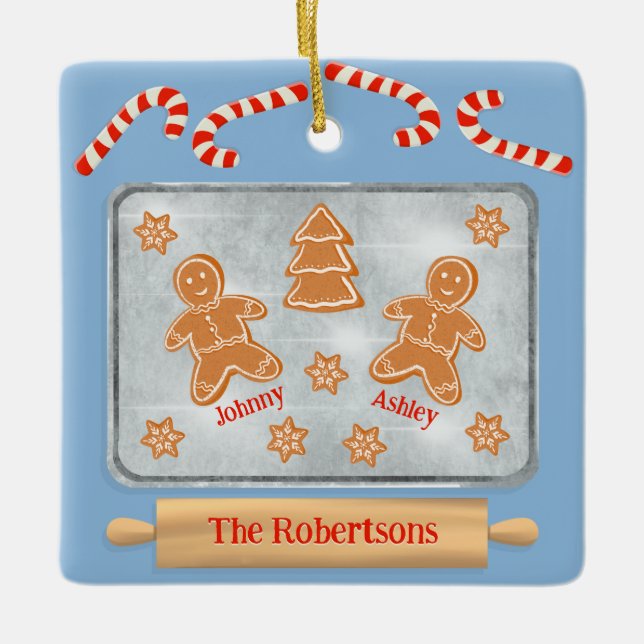 Lebkuchengewächse der Familie von zwei Keramiken O Keramikornament (Vorderseite)