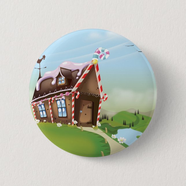 Lebkuchenhaus Button (Vorderseite)