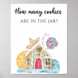 Lebkuchenhaus - schätzen Sie die Anzahl der Kekse Poster