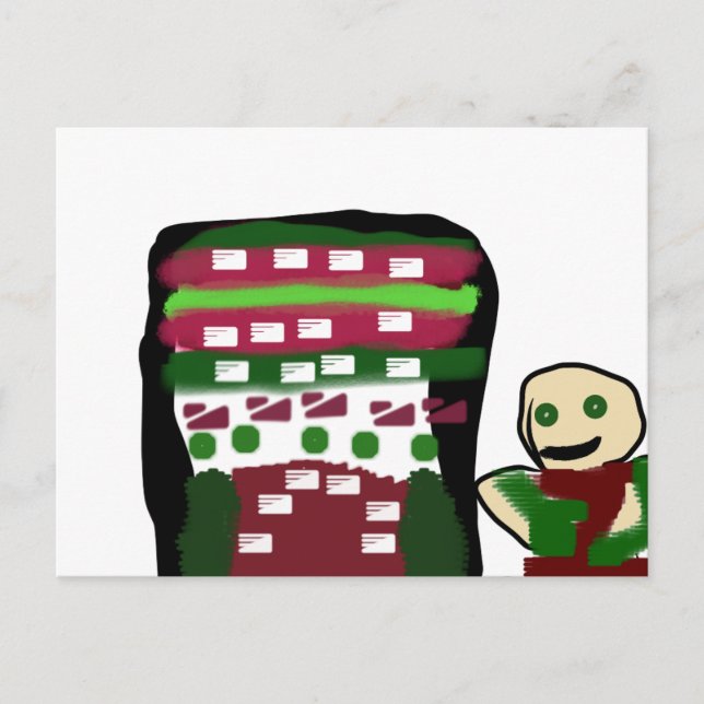 Lebkuchenhaus und Freude freundlich Postkarte (Vorderseite)