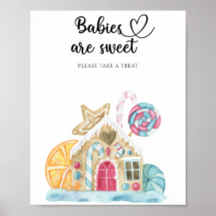 Lebkuchenhäuschen - Babys sind süß Poster