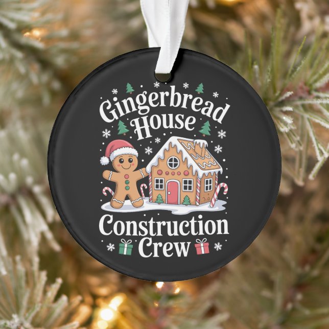 Lebkuchenhäuschen-Baukrew Weihnachten Xmas Ornament (Baum)