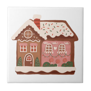 Lebkuchenhäuschen-Festtags-Weihnachtsdekoration Fliese