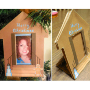 Lebkuchenhäuschen Frohe Weihnachten DIY Bilderrahm Poster