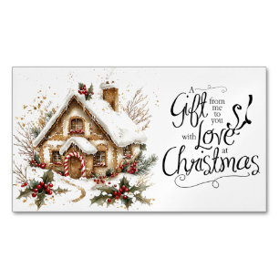 Lebkuchenhäuschen-Geschenk an Sie Magnetische Visitenkarte