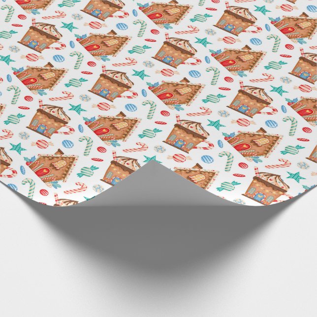 Lebkuchenhäuschen Geschenkpapier (Ecke)