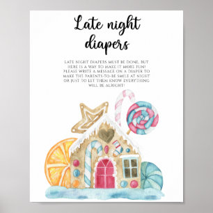 Lebkuchenhäuschen - Späte Nacht Windeln Spiel Poster
