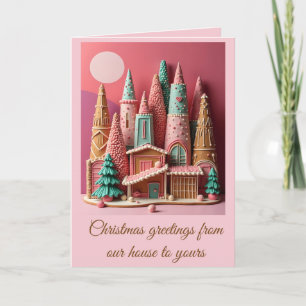 Lebkuchenhäuser Kitsch Germanischer Weihnachten Karte