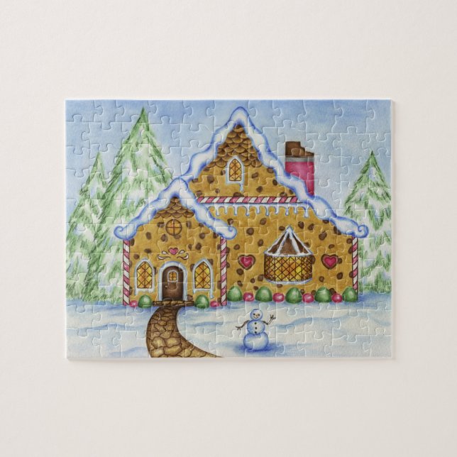 Lebkuchenhäuser-Puzzle Puzzle (Horizontal)