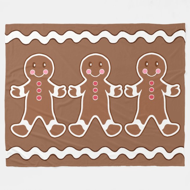 Lebkuchenjungen Fleece-Decke Fleecedecke (Vorderseite (Horizontal))