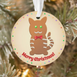 Lebkuchenkatze und ein Lebkuchenherz Ornament