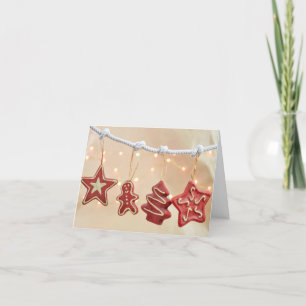 Lebkuchenkoch und Rezept Weihnachtskarte Dankeskarte