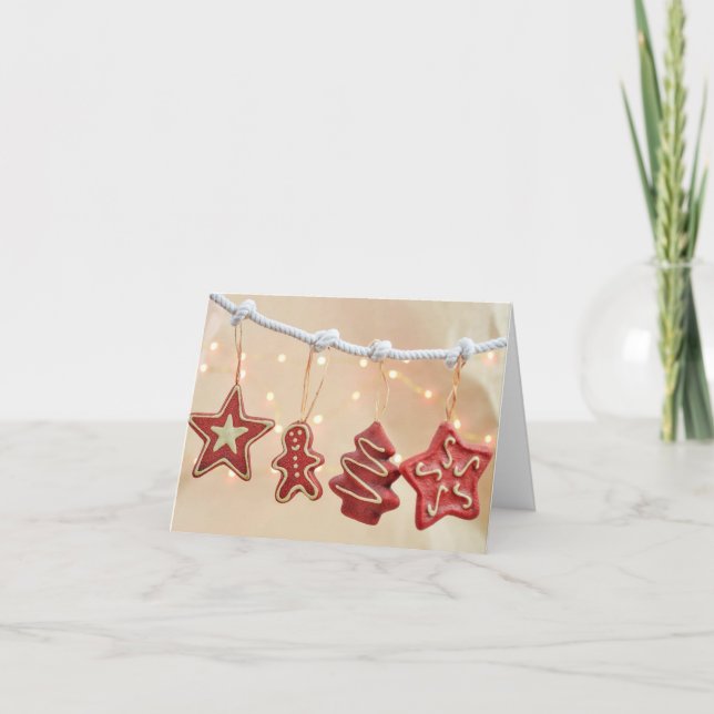 Lebkuchenkoch und Rezept Weihnachtskarte Dankeskarte (Vorderseite)