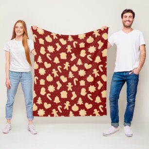 Lebkuchenkost auf Red Dots Pattern Urlaub Fleecedecke