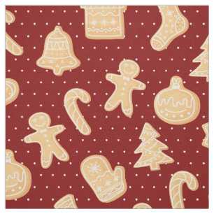 Lebkuchenkost auf Red Dots Pattern Urlaub Stoff