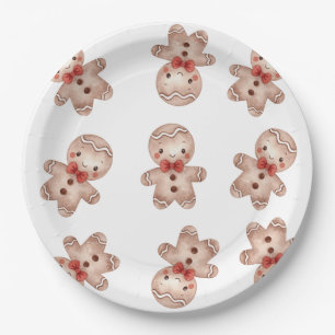 Lebkuchenmann-Baby-Shower Pappteller