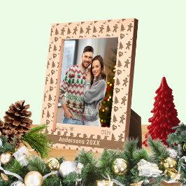 Lebkuchenmann, Christbaum, Herz, Name 8x10 Geätzte Rahmen