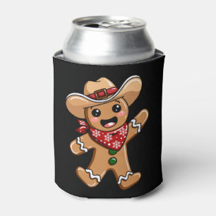 Lebkuchenmann Cowboyhut Bandana Weihnachten Xmas Dosenkühler