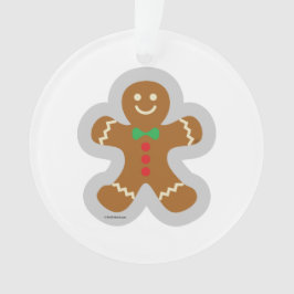 Lebkuchenmann, der den Engel im Schnee bildet Ornament