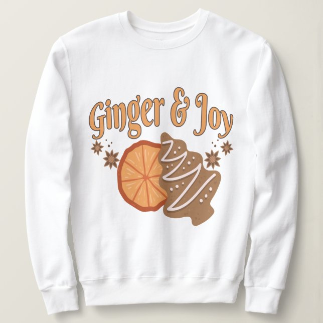 Lebkuchenmann Ginger Joy Weihnachten Sweatshirt (Design vorne)