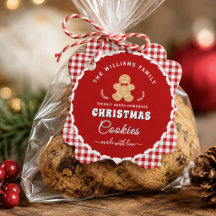 Lebkuchenmann Gingham Weihnachtsplätzchen Anhänger
