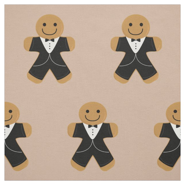 Lebkuchenmann in einem Smoking Stoff (Muster)