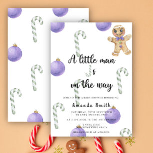 Lebkuchenmann-Keks-Weihnachts-Baby-Shower Einladung