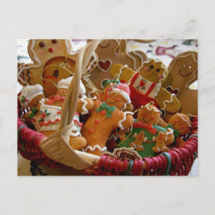 Lebkuchenmann-Kekse Postkarte
