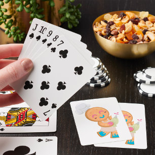 Lebkuchenmann-Koch mit Spritzbeutel Spielkarten