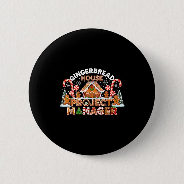 Lebkuchenmann-Kostüm, Lebkuchenhäuschen-Projekt Button (Vorderseite)