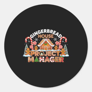 Lebkuchenmann-Kostüm, Lebkuchenhäuschen-Projekt Runder Aufkleber