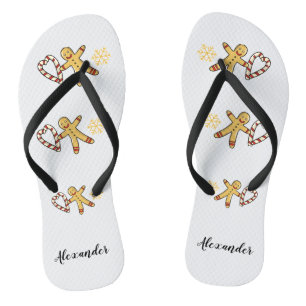 Lebkuchenmann Liebe Flip Flops