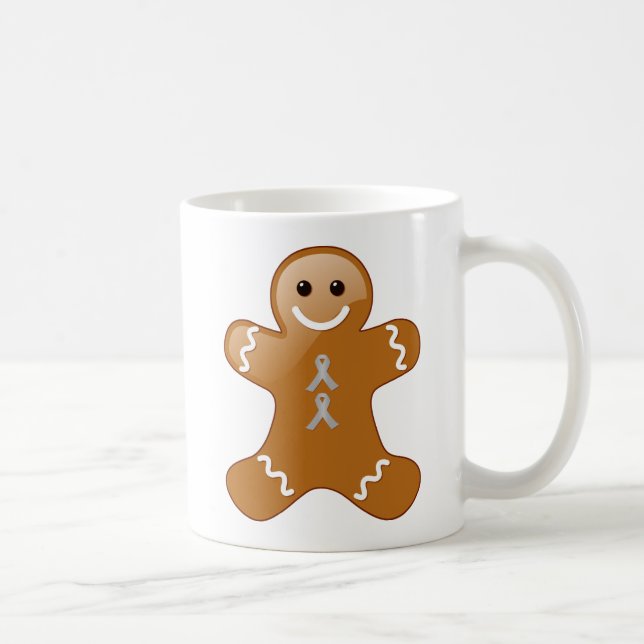 Lebkuchenmann mit Silbernen Bänder Tasse (Rechts)