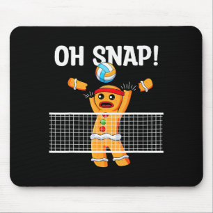 Lebkuchenmann Oh Snap Weihnachts-Volleyballspieler Mousepad